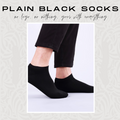 Plain Essentials: Black Socks